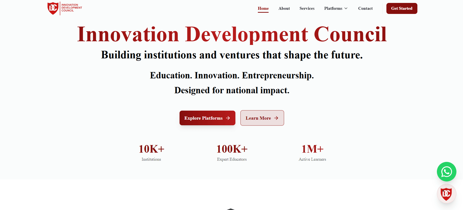 IDC India Website Preview